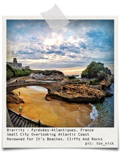 Hiddentres's tweet photo. Biarritz - #PyreenesAtlantiques #France #small city #overlooking #Atlantic #coast #beaches #cliffs #rocks https://t.co/2zDRnwJpBu