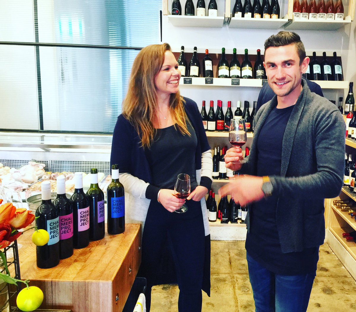 CellarHand's tweet photo. The Posh & Becks of alternative varieties. #ChalmersProject tasting on now @meatsmith_melb with @chalmerswines #wine https://t.co/0CAKUMOh54