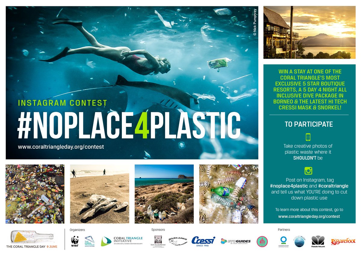 Ikuti kontes #noplace4plastic untuk lawan limbah plastik lautan &amp; dapatkan hadiah menarik ow.ly/UfbT300k0gY