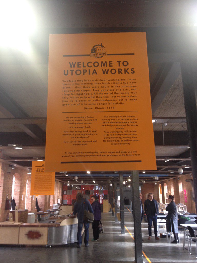 citizenjoesmith's tweet photo. And so it begins #Utopiaworks @derbysilkmill @energeticstory @ahrcconnect https://t.co/zq86L2SXji
