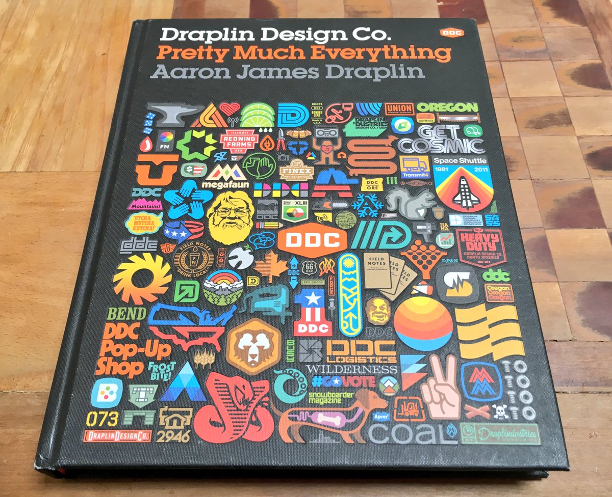 matt_brass's tweet photo. Finally got my hands on a copy of 'Pretty Much Everything'! Congrats @Draplin —it's stunning. #thicklines #ddcbook https://t.co/GmnC6iBv6l