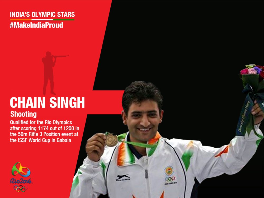 BeingSalmanKhan's tweet photo. Let's cheer for Chain Singh #RioOlympics2016 #MakeIndiaProud https://t.co/eug7bSB60i
