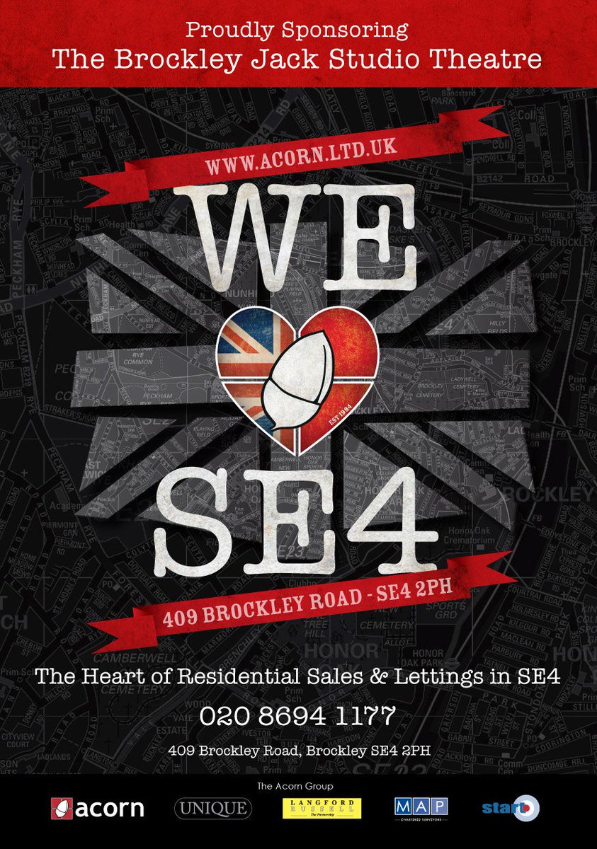 BrocJackTheatre's tweet photo. #ff #WriteNow7 #theatre supporters @AcornGroup #SupportLocal #SE4 #Brockley https://t.co/yFAzHm55N9