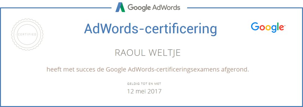 We vinden het erg belangrijk om onze kennis op peil te houden. De <a href="/GoogleNL/">GoogleNL</a> @adwords kennis is weer actueel!