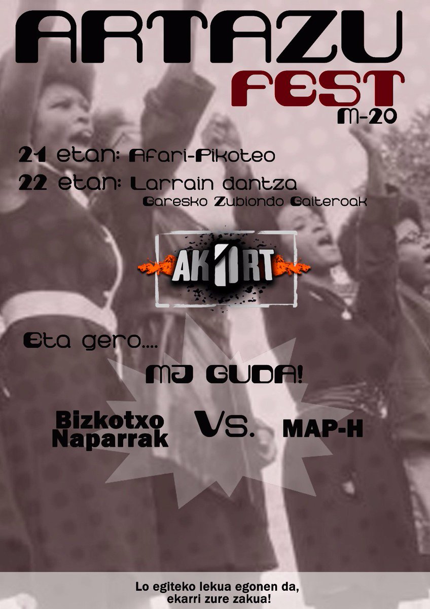 Gaur ARTAZUFEST!!!!
Anima zaitezte!!!