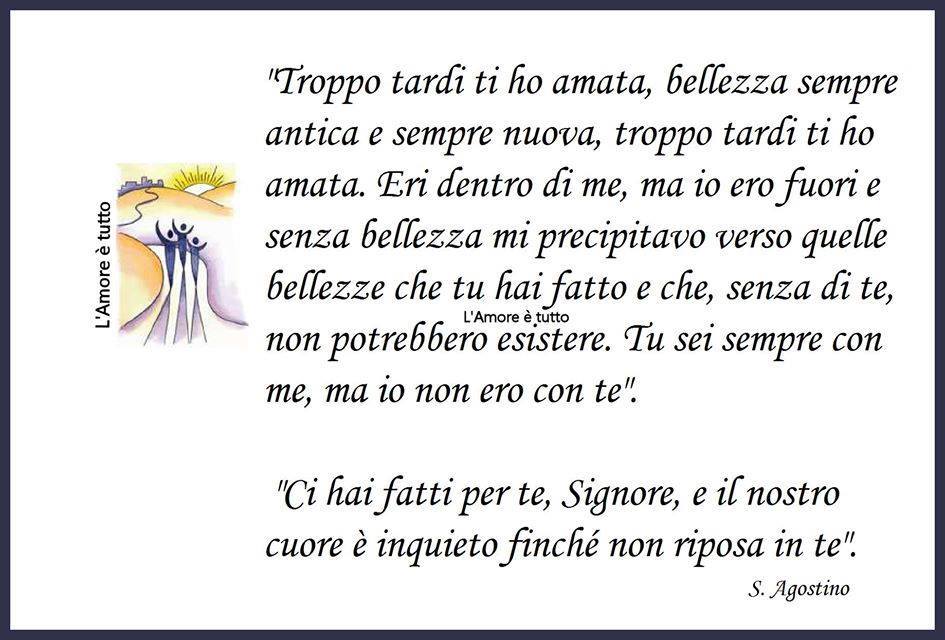 Mater Verbi on Twitter: ""Ci hai fatti per Te,Signore, e il nostro cuore è  inquieto finchè nn riposa in Te. Buongiorno creature amate da Dio!  https://t.co/4v5lLJx0pR" / Twitter