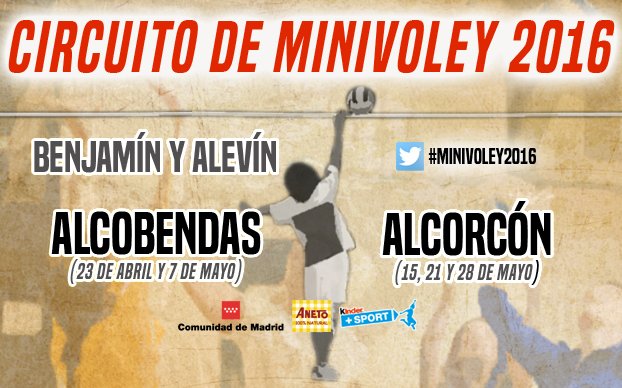 FMadridVB's tweet photo. MAÑANA el #MiniVoley2016 inundará Los Cantos de Alcorcón. ¡CONSULTA LOS HORARIOS! Vamoooos https://t.co/axpWOMHwns https://t.co/k62luEHHkS