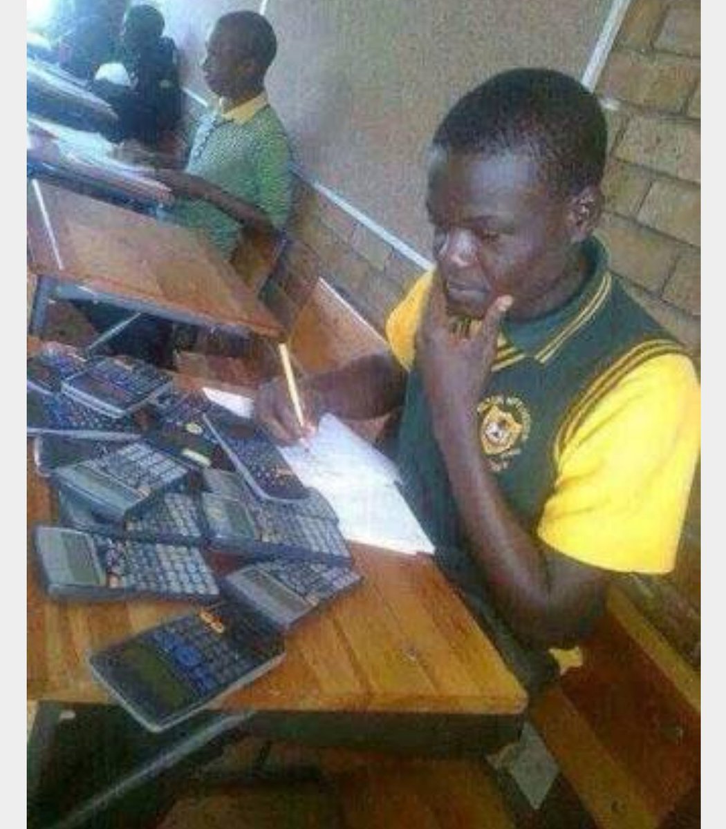 ZazzauSupport's tweet photo. President Buhari calculating the figures looted by Jonathan and his men that he will announce on 29th may. https://t.co/n0aldQQ7gE"
