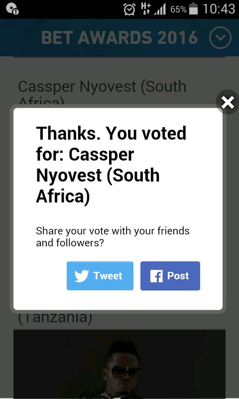 _Peter_Chino's tweet image. I voted for Cassper Nyovest #BETAwards #CassperNyovest