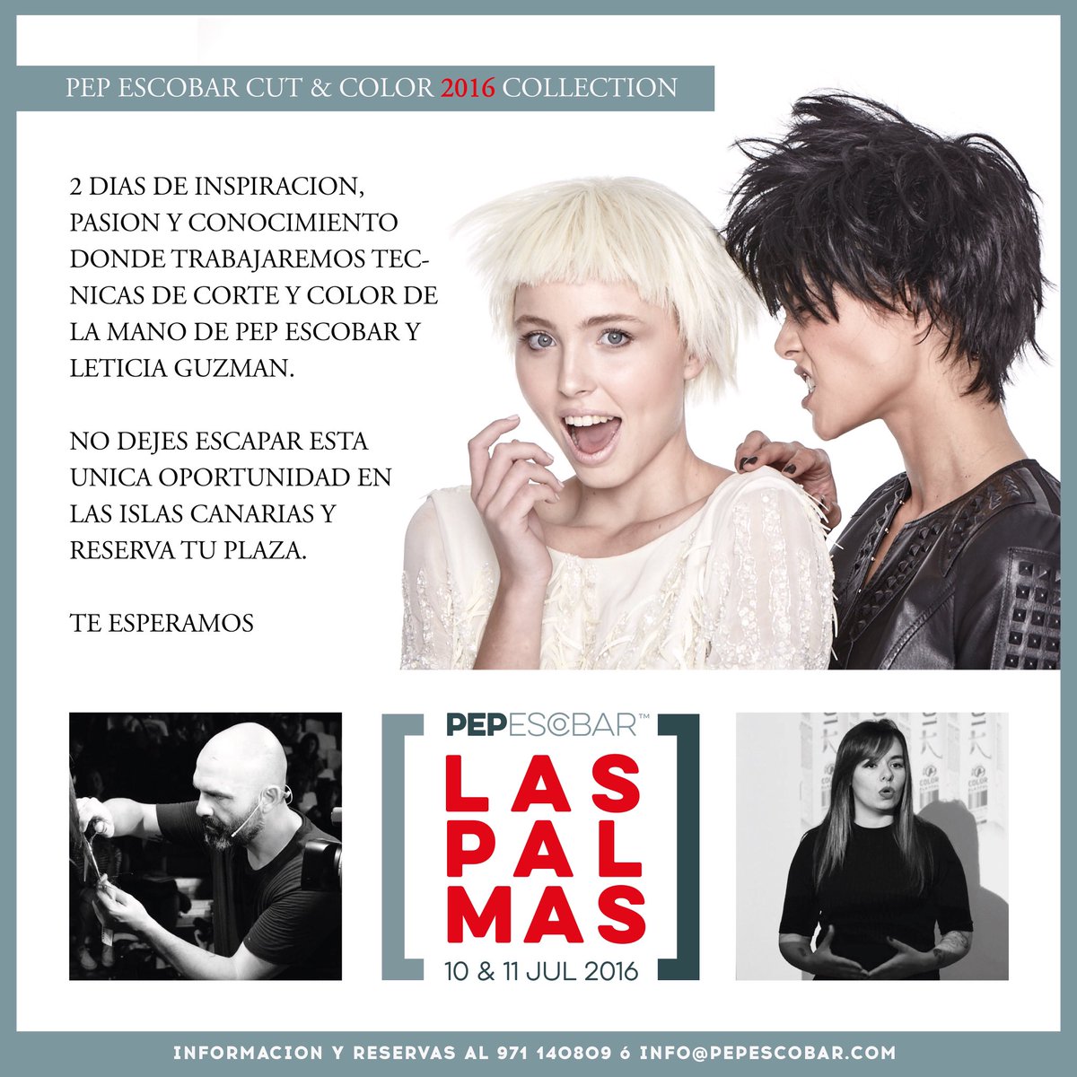 10 y 11 de julio seminario en LasPalmas. #corte#color#peluqueria#formacion