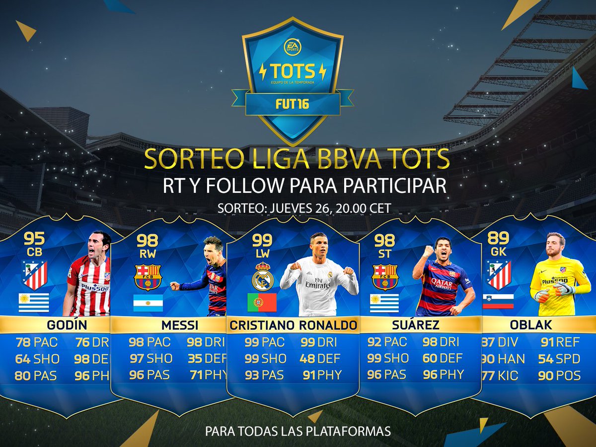 Alfonso11Ramos's tweet photo. Sorteo Liga BBVA TOTS 

✅ RT a este Tweet
✅ Follow @Alfonso11Ramos 

❗️Opcional 😜
Follow https://t.co/bsLxOF7gjH https://t.co/Be5L4igHjR
