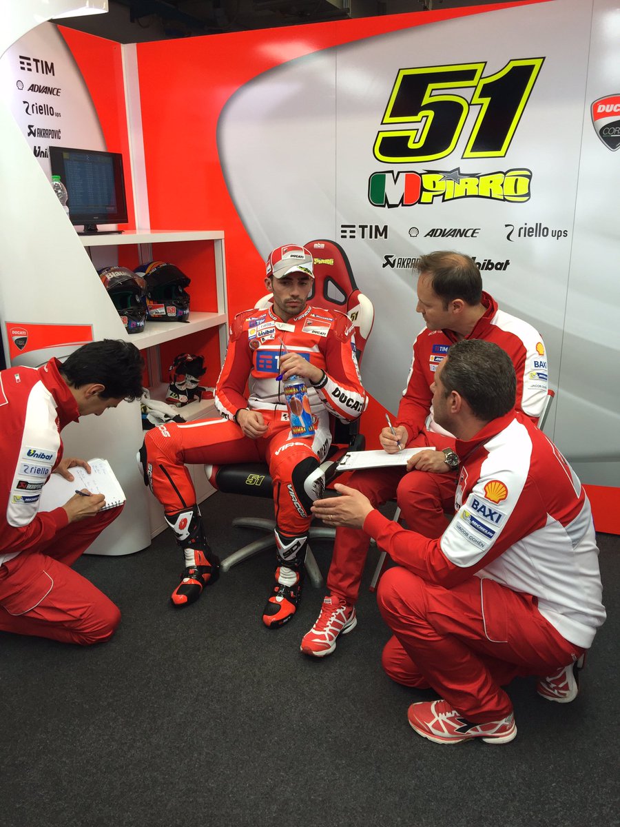 Who said test riders weren't fast enough!😉 <a href="/PirroRider/">Michele Pirro</a> was 3rd fastest in FP2 here in Mugello!