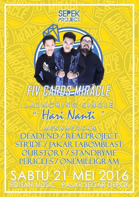 Kuy besok  malam ada di hajatannya abang" dari <a href="/fivcardsmiracle/">FIV CARDS MIRACLE</a> , Buat Fraternity Depok Wajib Datang banyak band krn