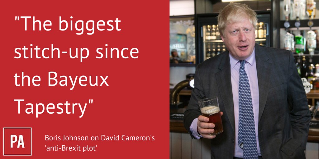 Pa Media On Twitter Quote Of The Week Boris Johnson Responds To Leaked Letter Revealing David Cameron S Anti Brexit Plot