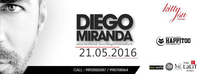 Time to get Happitoo with DJ DIEGO @ KittySu #Mumbai tomorrow. Get on the famous HAPPITOO GUEST LIST - 9892882087