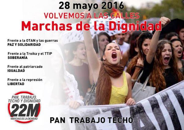 MareasCiudadana's tweet photo. #Rebelión28M PAN,TRABAJO, TECHO y DIGNIDAD Los pueblos de Europa unidos frente a la TROIKA @Marchas22M @PlanB_Europa https://t.co/zndnTlhIFE
