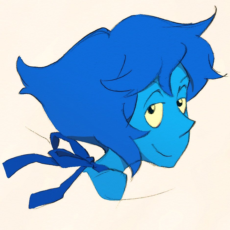 “Steven Universe doodle Lapis.
Btw, they call me "pencil mileage".”