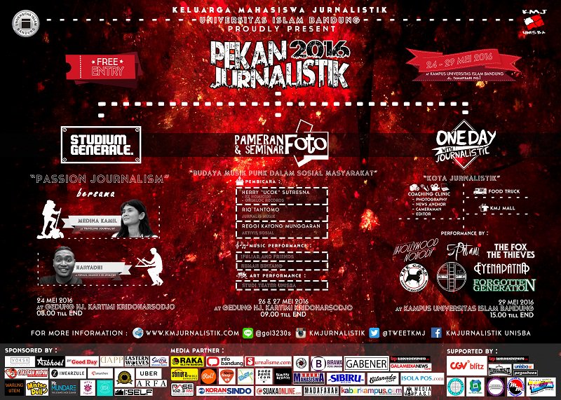 PEKAN JURNALISTIK 2016 | 24-29 May '16 at Universitas Islam Bandung, Prepare yourself! | Info: <a href="/tweetKMJ/">Media KMJ Unisba</a>
