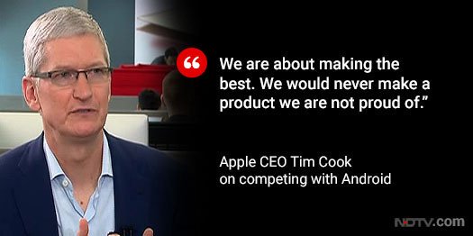 ndtv's tweet photo. Apple CEO @tim_cook on Apple vs Android #TimCookToNDTV
Full interview: https://t.co/wSdEfu3pFh https://t.co/isRIIeBawp