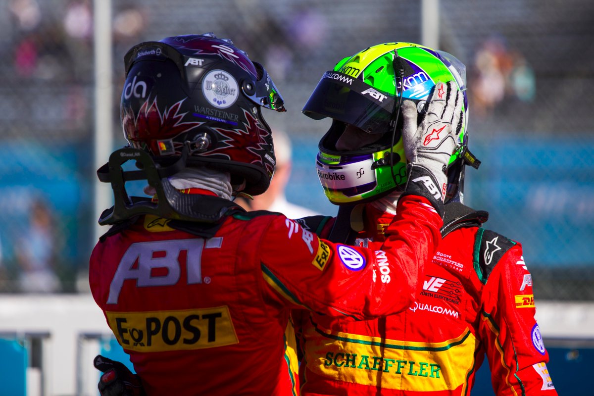 FIAFormulaE's tweet photo. News! @abt_formula_e have retained Lucas di Grassi and Daniel Abt for next season. 
https://t.co/f33ywNgJr0 https://t.co/Dj0vGyLJYk