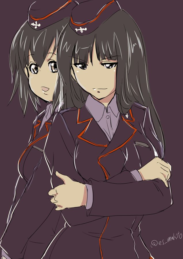 にしむらまきと 西住しほ と菊代さん ワンドロ ガルパン版深夜のお絵描き60分一本勝負 ガルパン版深夜のお絵描き60分一本勝負 1605