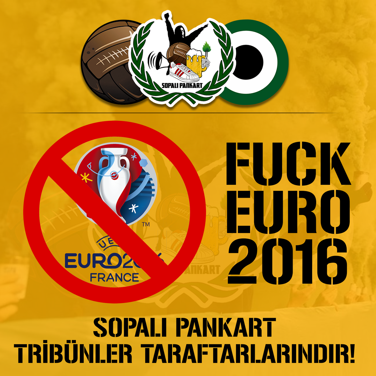 SopaliFanzin's tweet photo. Against Modern Football.
#FuckEURO2016 https://t.co/e1w79dTvrb