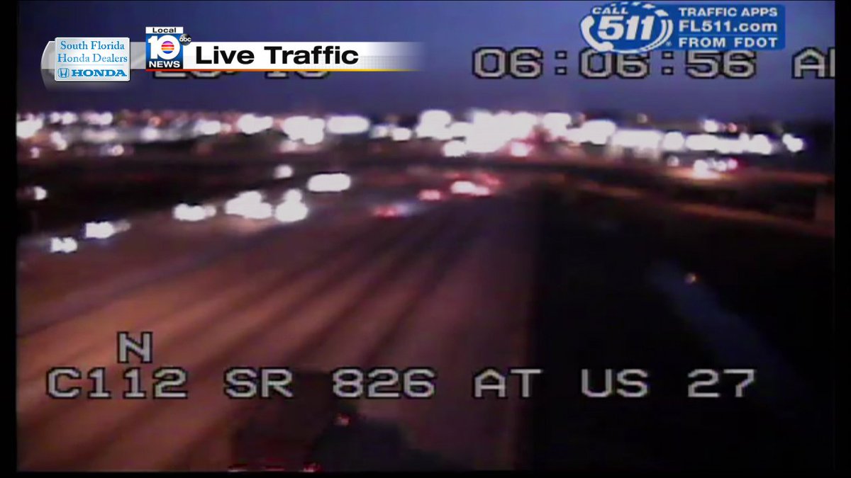 Crash on SR-826 NB & NW 74th St #TRAFFIC #MIAMI https://t.co/eJB6J3d9Ov