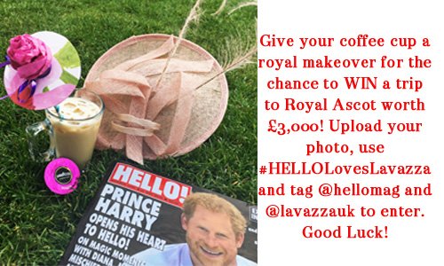 hellomag's tweet image. RT &amp;amp; share your coffee's royal makeover to WIN a day at Ascot with @LavazzaUK ow.ly/bZgp300oS0n #FreebieFriday