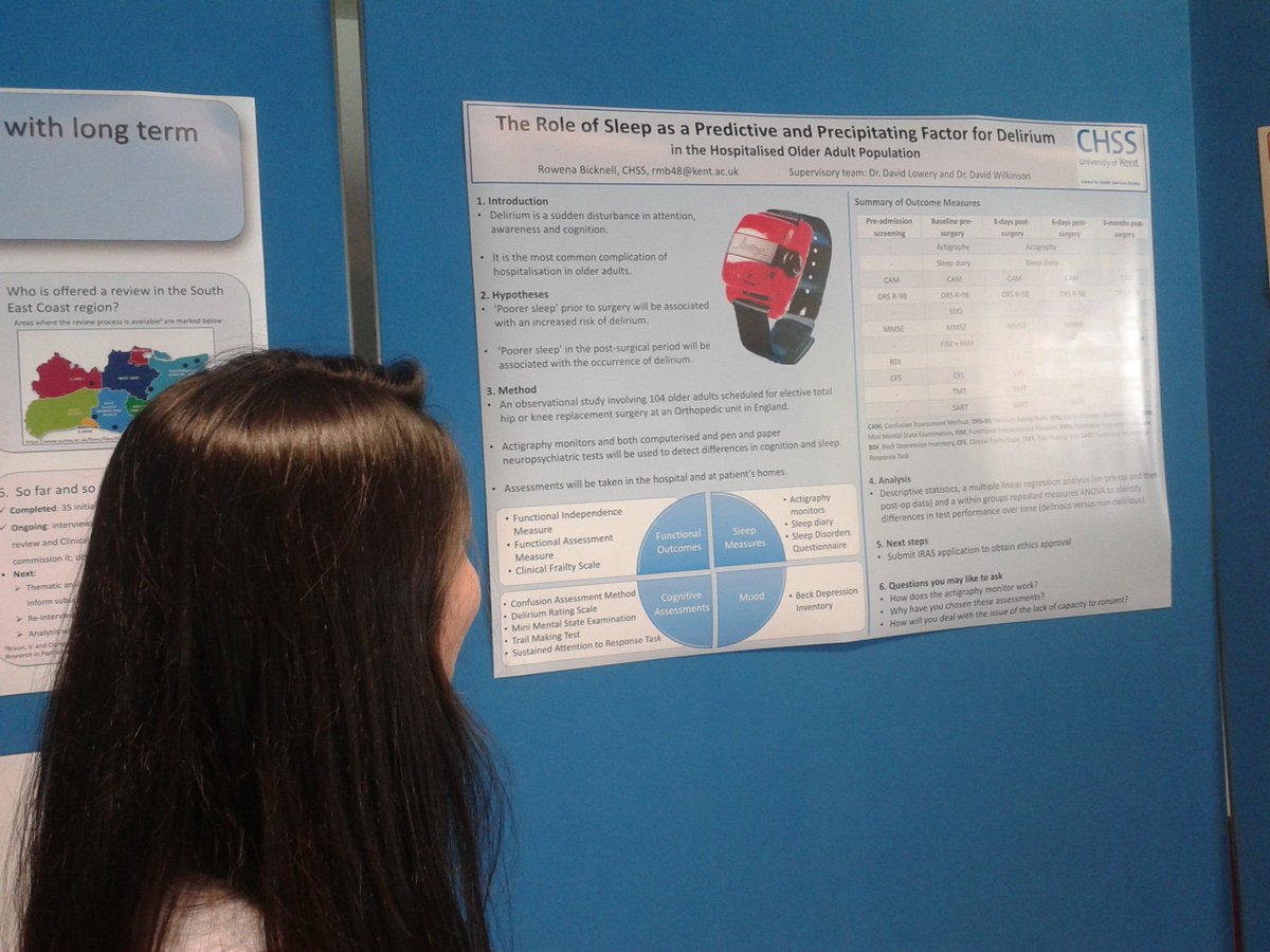 CHSS_Kent's tweet image. CHSS PhD students take the KentUniGradSchool Festival by storm! @R_Bicknell &amp;amp; the role of #sleep in #delirium