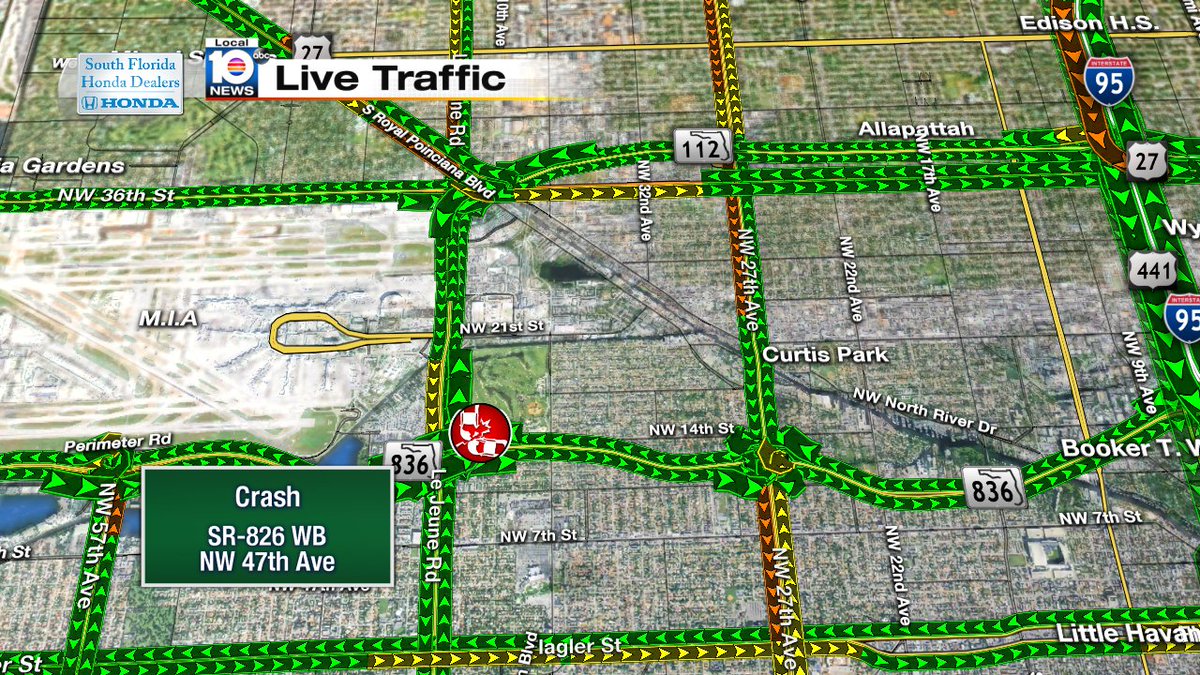 Crash on SR-826 WB & NW 47th Ave #TRAFFIC #MIAMI https://t.co/4KeHXmzdxN