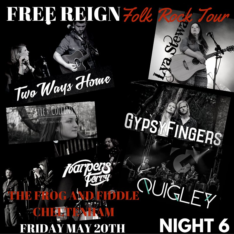 FreeReignTour's tweet photo. @FrogAndFiddle tonight! 7 pm! @katiecollins @NottakenRocks @Gypsyfingers @HarpersFerryUK @TwoWaysHome @QuigleyMusic https://t.co/KaAuosc9u1