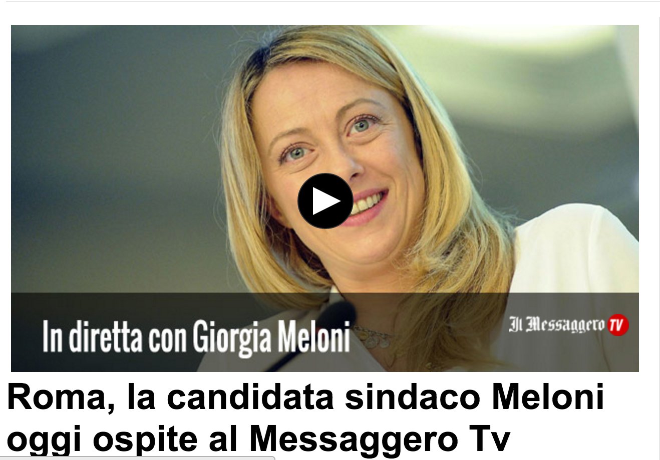 Meloni ن on Twitter &quot;In diretta adesso su https//t.co