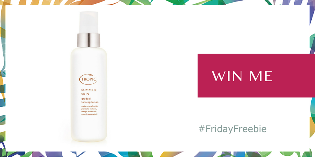 TropicSkincare's tweet photo. #FridayFreebie! For the chance to #win a Summer Skin Gradual Tanning Lotion, follow and RT! Go, go, go! #LoveTropic https://t.co/pGLU6hlFkC