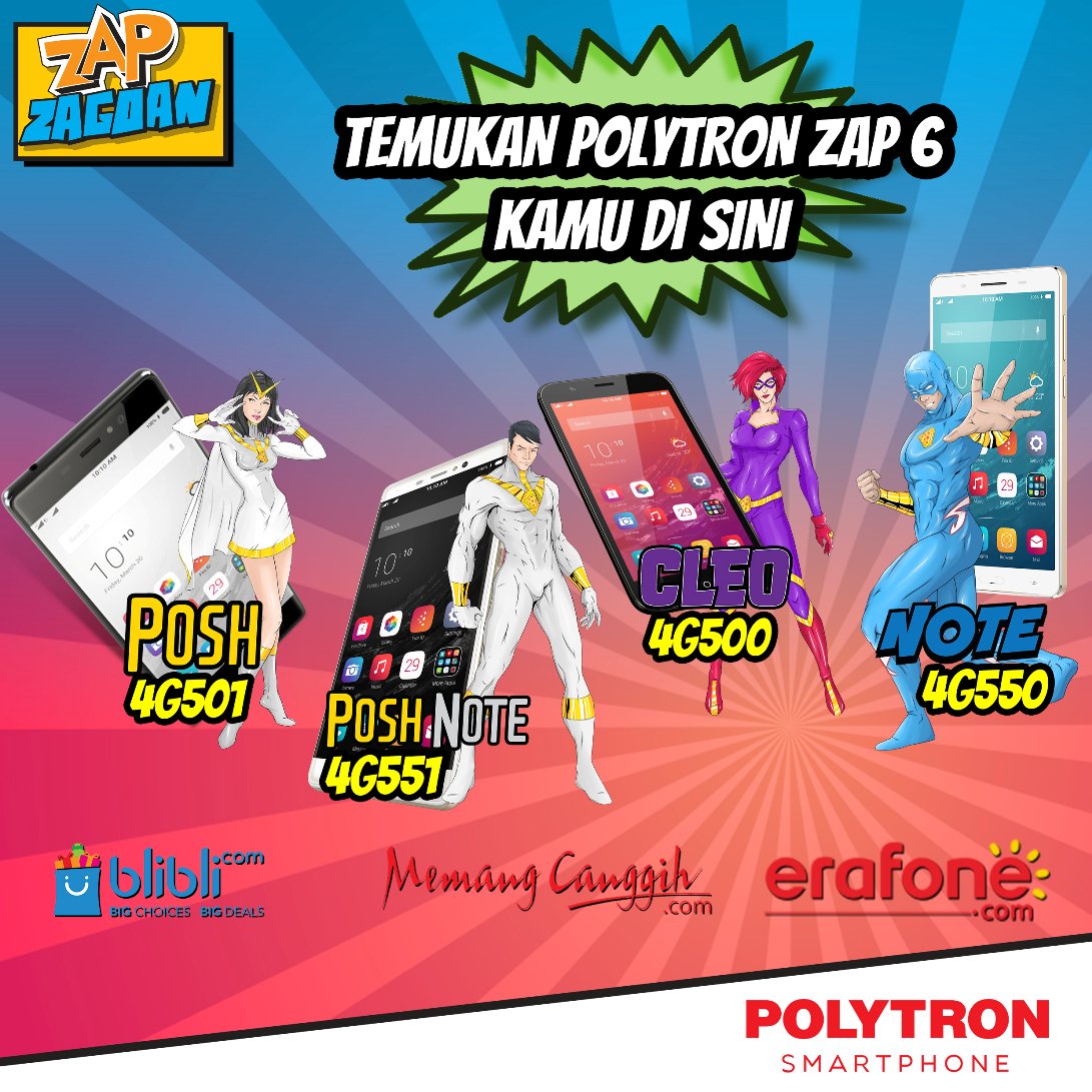 ZapZagoan's tweet photo. Bingung mau beli #Polytron #Zap6, dimana? Ini 3 tempat penjualan yang bisa Zagoan kunjungin #Android https://t.co/lSwA2bCXoU