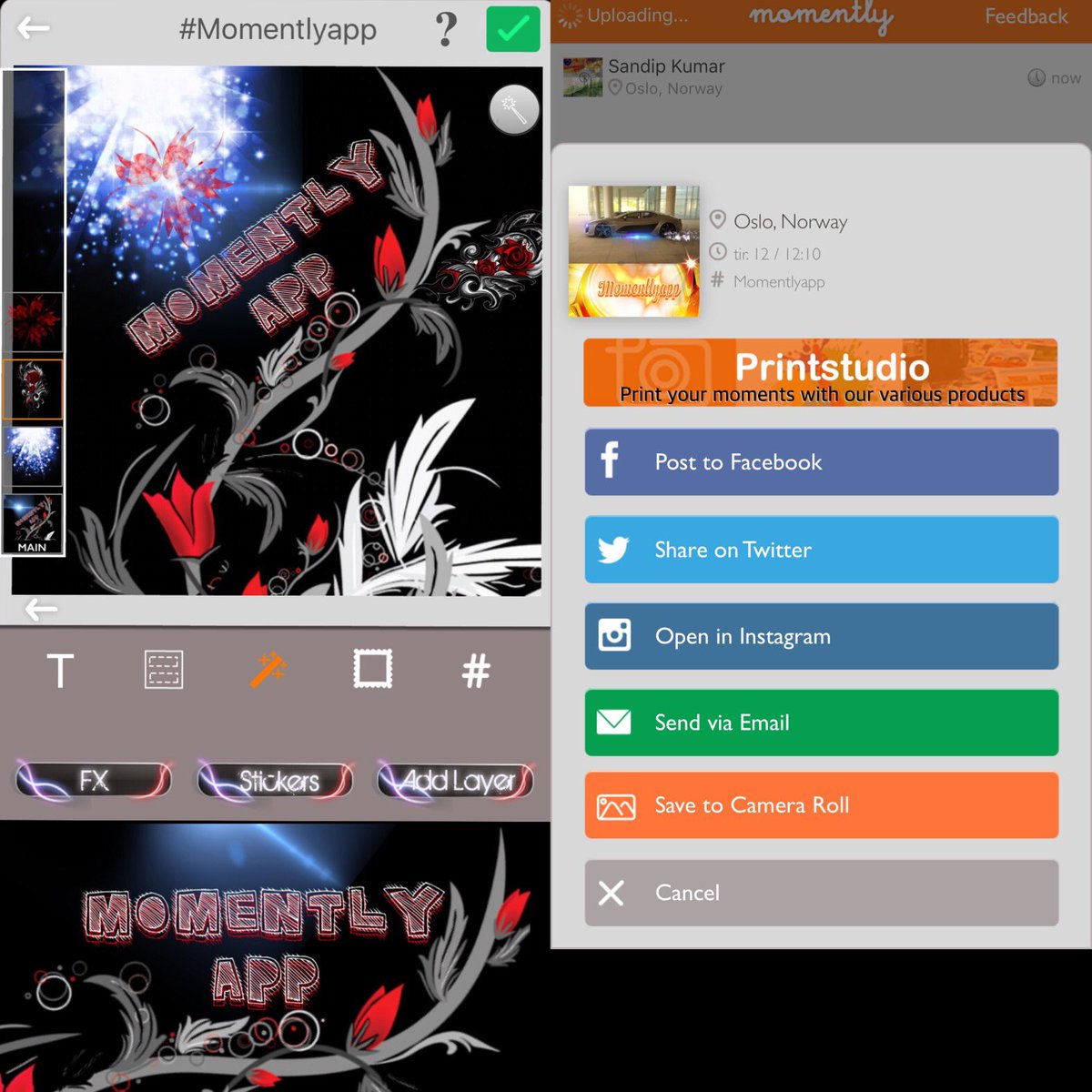 MomentlyApp's tweet image. The all new Momentlyapp. Snap,share,get likes ,comments,add tons of effects.Create Collages. itunes.apple.com/us/app/momentl…