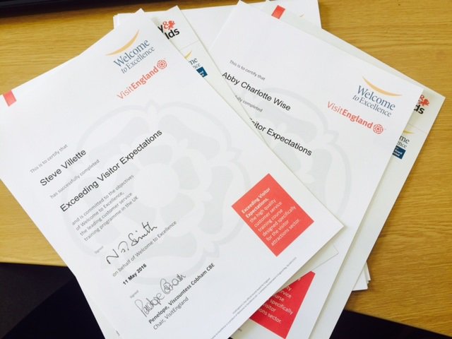 WTExcellence's tweet photo. Your #ExceedingVisitorExpectations & #CityandGuilds certificates are on their way @VisitThanet @PowellCotton https://t.co/UK0empUdU9