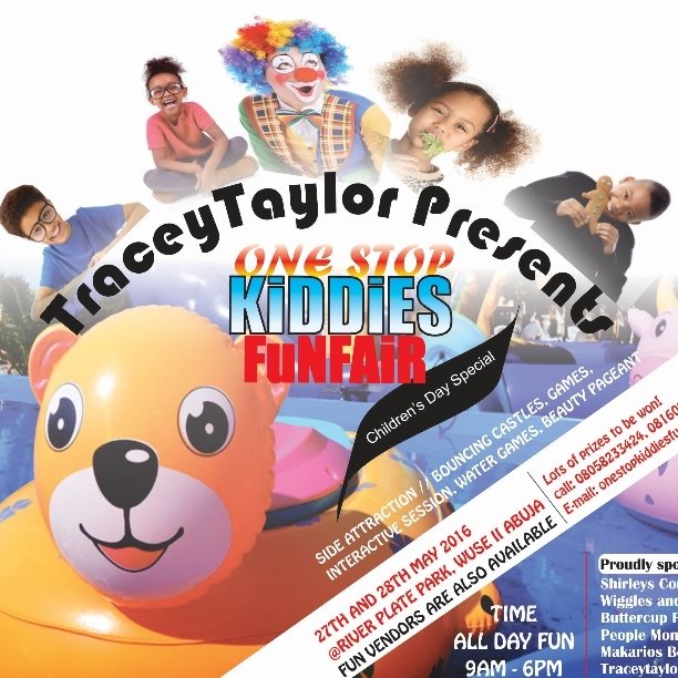 ChildrenFunFare's tweet image. Countdown: One week to go! May 27th-28th, @ River plate park, Wuse 2, Abuja. Don't miss out..