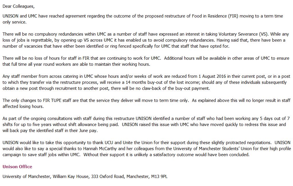 UNISON UoM tweet media