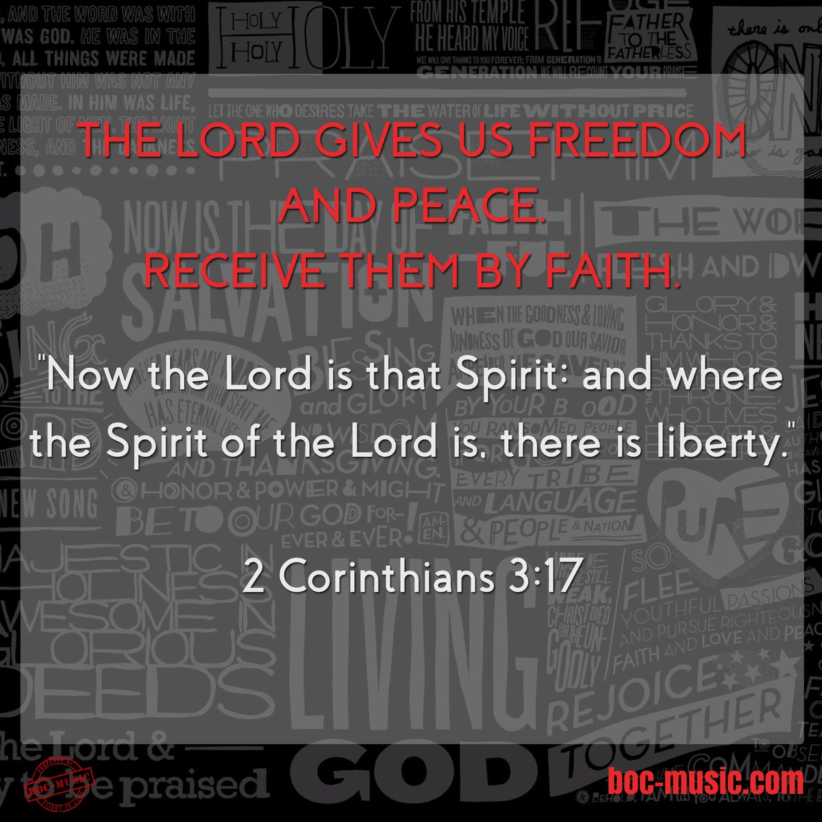 BOC_Music's tweet photo. Verse of the Day - 2 Corinthians 3:17
#bocmusic #shareboc #verseoftheday https://t.co/P18LuOvdLk