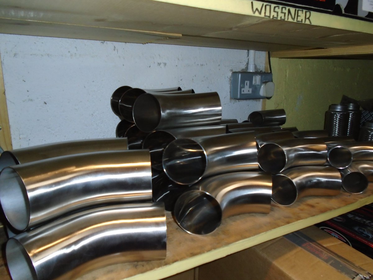 PowermaxEngine's tweet image. stainless steel bends 1 1/2"..2"..  2 1/2"..3" Also all 4 sizes in straight supplied