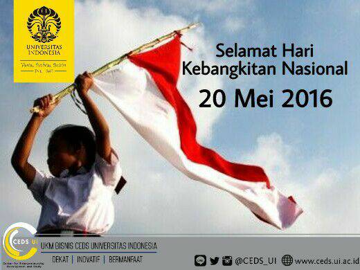 CEDS_UI's tweet image. Selamat Hari Kebangkitan Nasional 2016 !