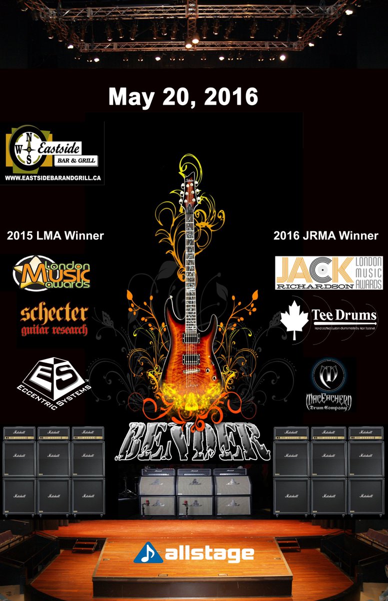 Bender Rocks The Eastside Bar tonite <a href="/AllstageJim/">Truth Teller</a> <a href="/EastsidesLondon/">Eastside Bar & Grill</a> @LDNENT <a href="/LndOntRetweets/">LndOntRetweets</a> @BuzzThisLondon #allstage