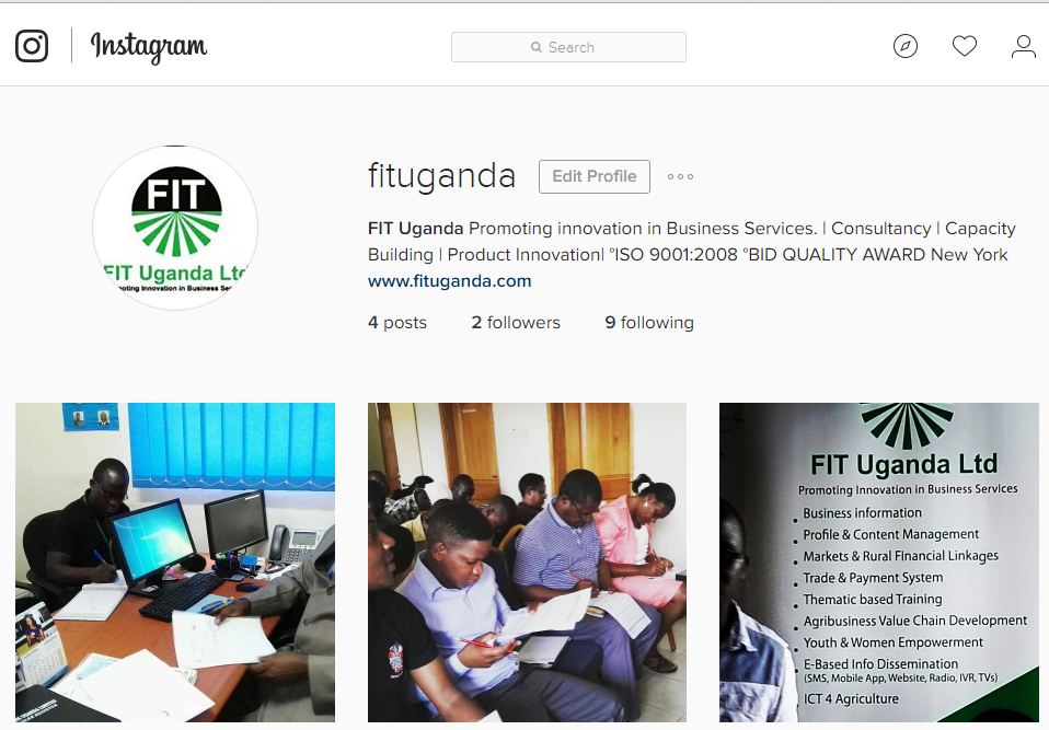 Dear all, you can as well follow us on <a href="/instagram/">Instagram</a> -- our handle is <a href="/fituganda/">FIT Uganda</a>(FIT Uganda). We follow back instantly.