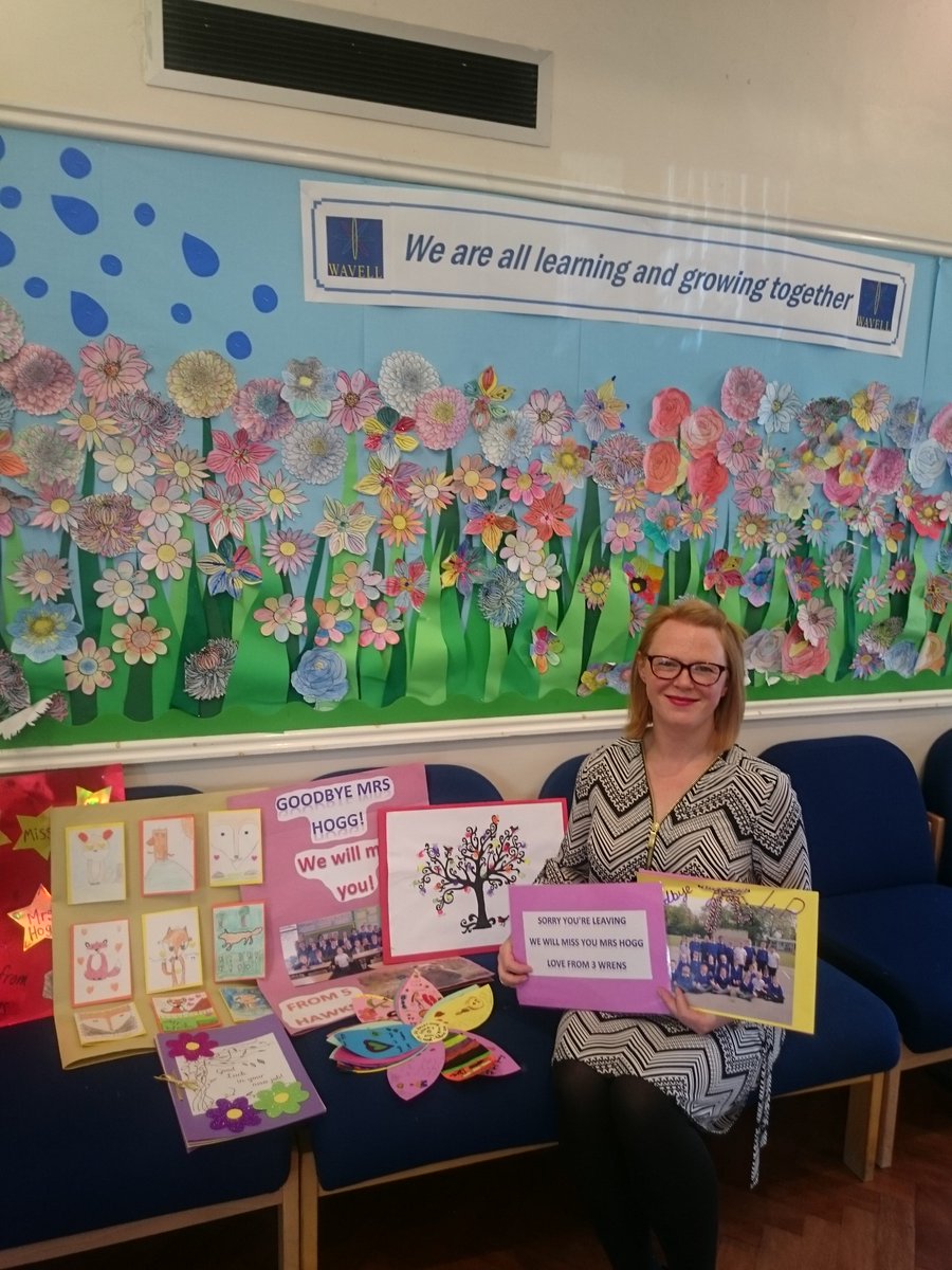 We would like to wish Mrs Hogg all the best in her new adventure. Good luck we will miss you.