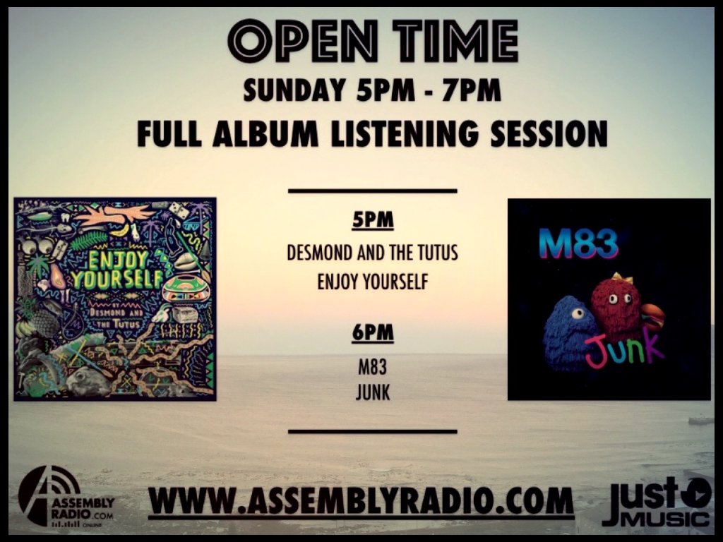 Tune in this Sunday 5pm for our first #OpenTime session. We'll be playing brand new albums in full every Sunday.