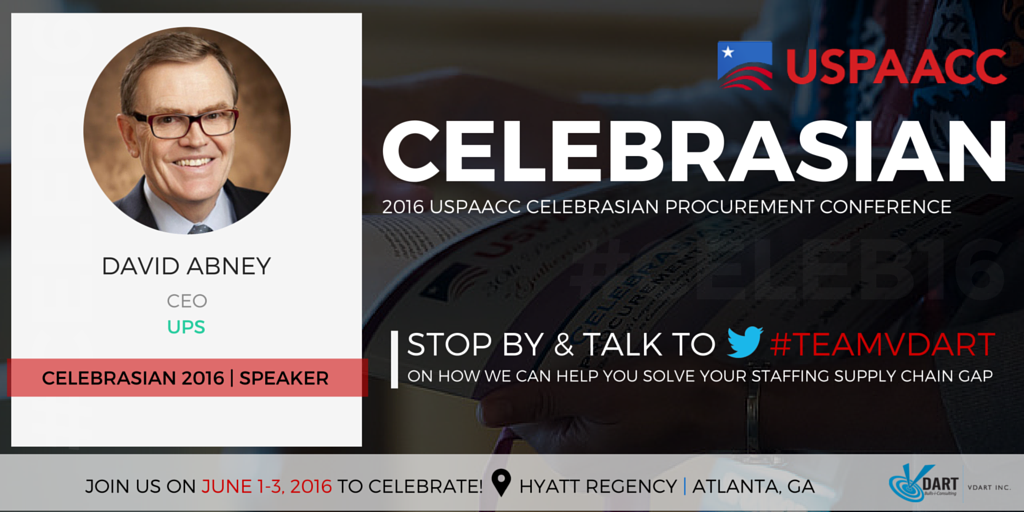 VDartInc's tweet photo. Honored to have #DavidAbney @UPS as #Celeb16 Speaker. #SupplierDiversity @USPAACC_EF #VDartInc Don't miss it! https://t.co/G5qCSaPSiz