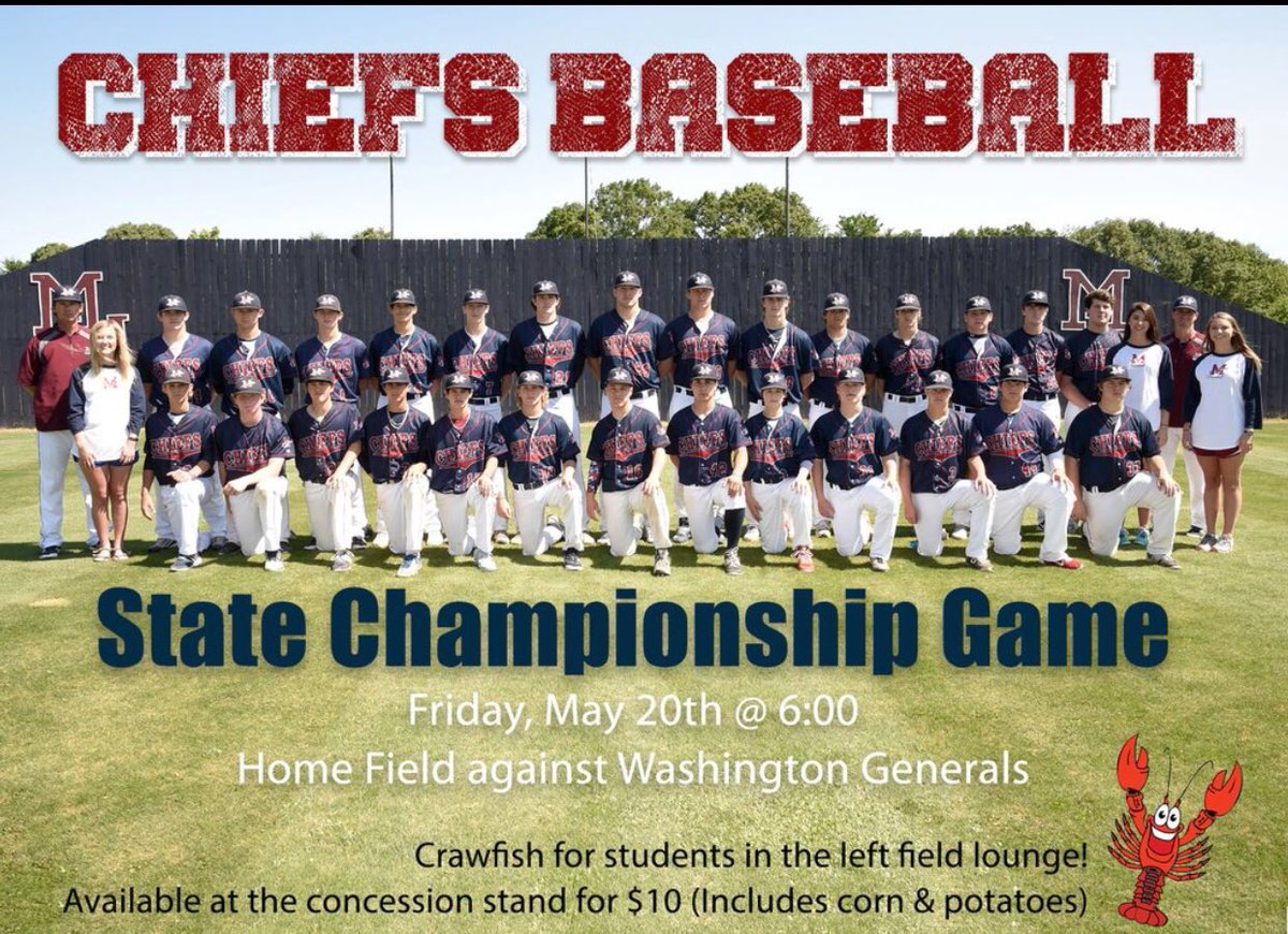 mhschiefs's tweet photo. Don't miss it! Game time is 6:00! Come cheer on the Chiefs as they go for 5th consecutive Championship! #going4five https://t.co/vJ7aBbl4VZ