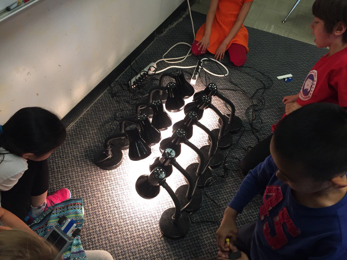LOGICSAcademy's tweet photo. Solar station all set up. Testing of designed mechanisms to begin shortly! #logicsinclass #STEM #robotics https://t.co/peB4W0Y7XD