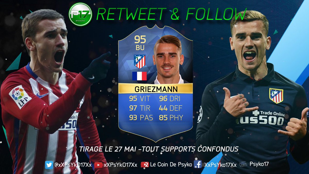 xXPsYkO17Xx's tweet image. GAGNE LE MONSTRE @AntoGriezmann VERSION TOTS ! #RT et #FOLLOW

merci à @EA_FIFA_France et @severinduval