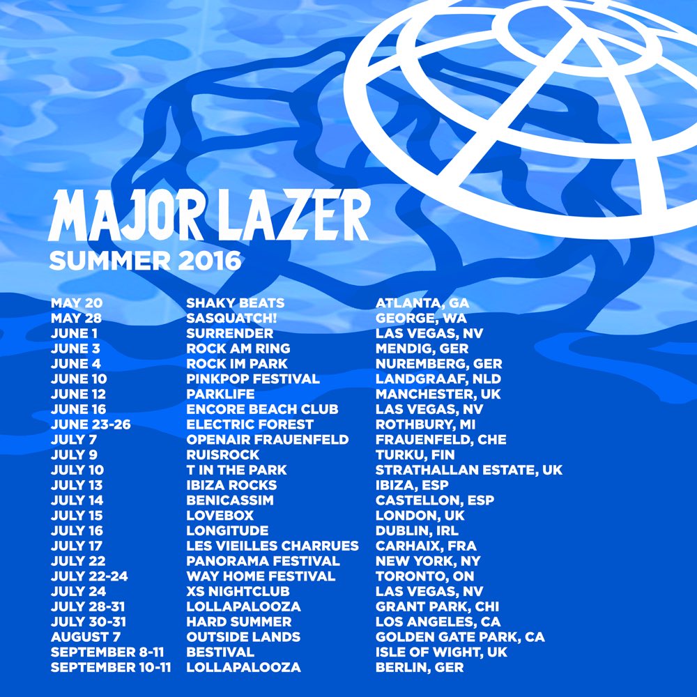 MAJORLAZER's tweet photo. SUMMER 2016 https://t.co/z2LPG1iqVh